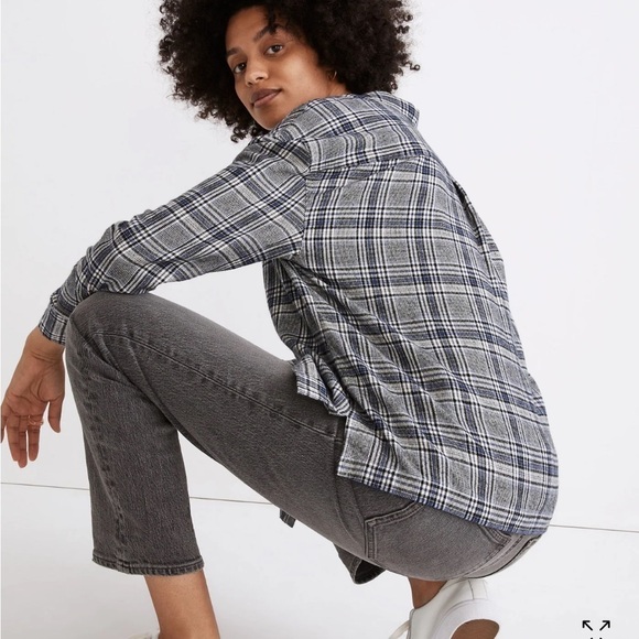 MADEWELL Flannel Westlake Shirt in Dubin Plaid in Size XS - Picture 2 of 10